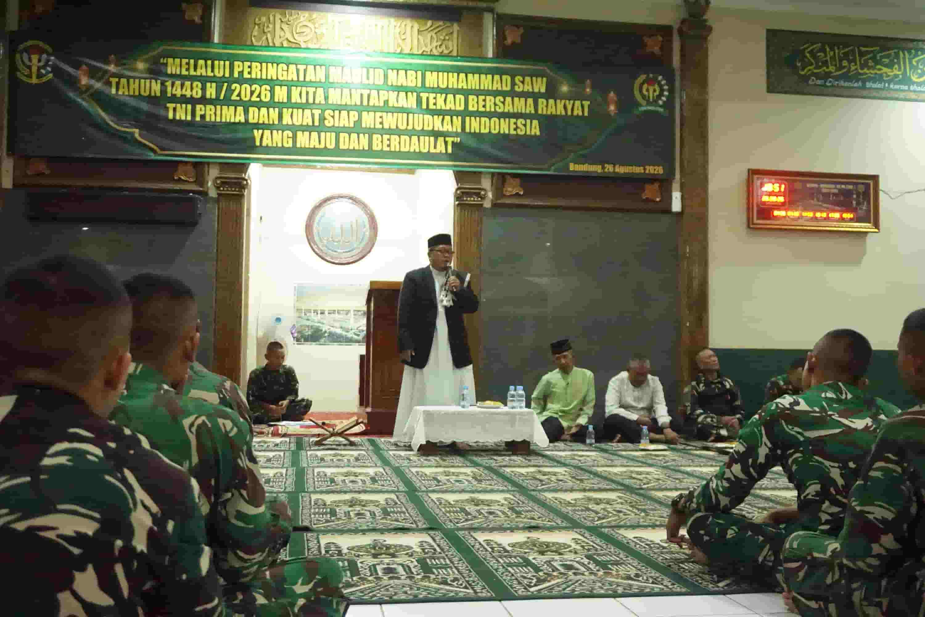 PERINGATAN MAULID NABI MUHAMMAD SAW TAHUN 1448/2026 MANTAPKAN TEKAD BERSAMA RAKYAT TNI PRIMA DAN KUAT SIAP MEWUJUDKAN INDONESIA MAJU DAN BERDAULAT